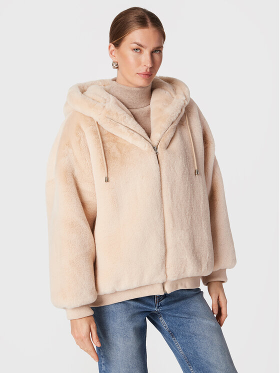 Ba&sh Pelliccia Wallace 1H22WALL Écru Oversize, taglia : M
