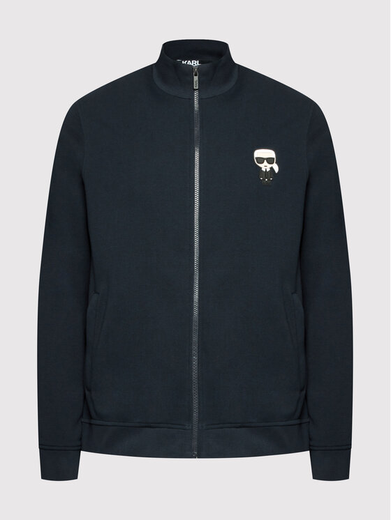 KARL LAGERFELD KARL LAGERFELD Pulóver Zip 705895 500900 Sötétkék Regular Fit