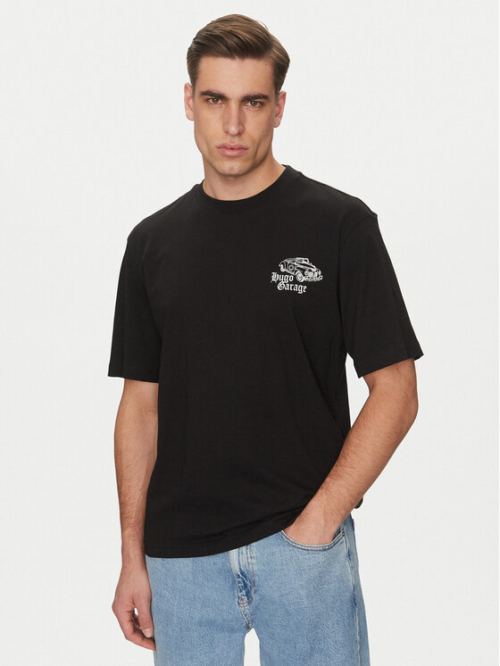 HUGO HUGO T-Shirt Natopu 50536104 Czarny Regular Fit