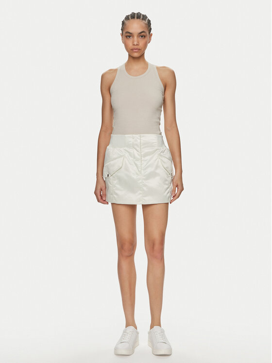 Calvin Klein Jeans Calvin Klein Jeans Mini sijonas J20J223317 Écru Regular Fit