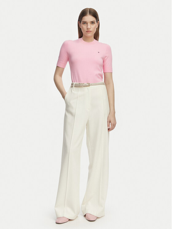 Tommy Hilfiger Tommy Hilfiger Džemperis WW0WW49705 Gaiši rozā Slim Fit