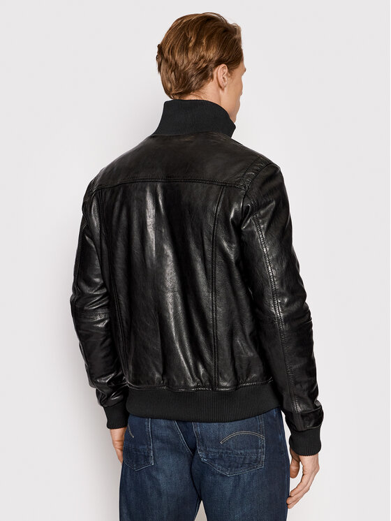 Serge Pariente Serge Pariente Lederjacke Soul Schwarz Regular Fit