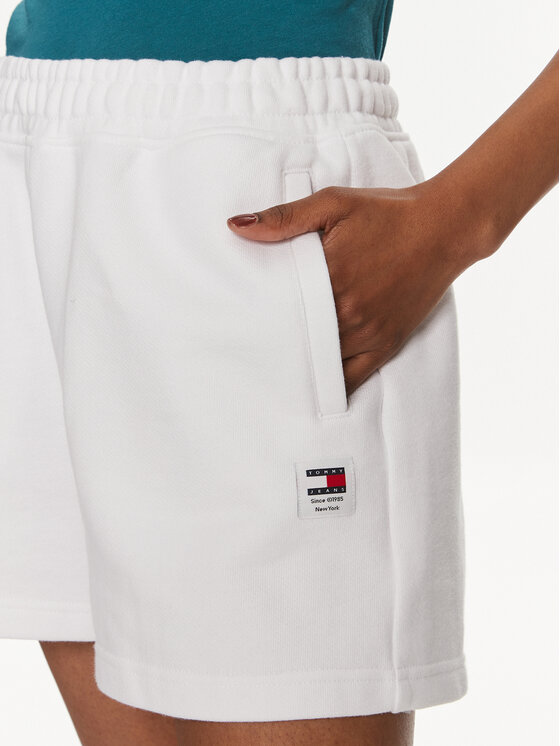 Tommy Jeans Tommy Jeans Sportovní kraťasy New Cls DW0DW17772 Bílá Relaxed Fit