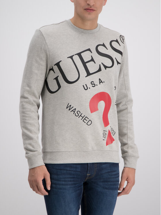 Guess Guess Sweatshirt M93Q33 K8S40 Grau Slim Fit