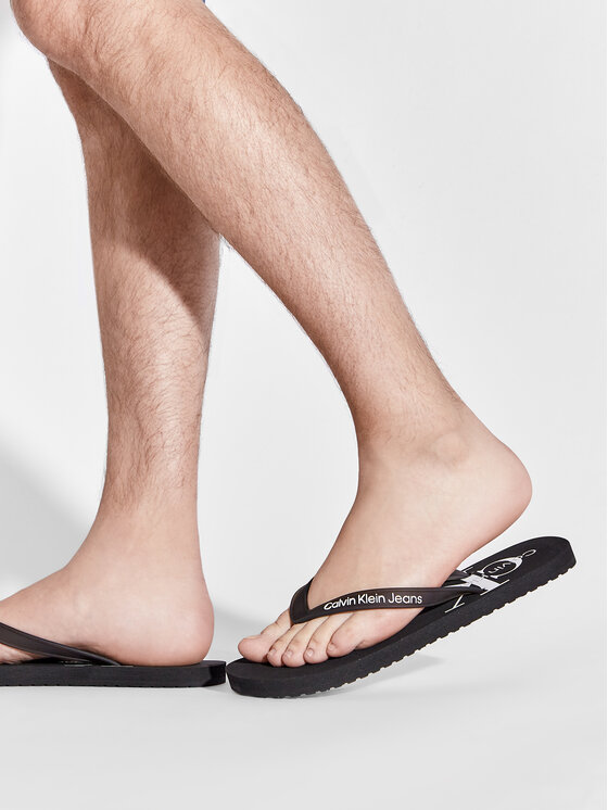 Calvin Klein Jeans Calvin Klein Jeans Джапанки Beach Sandal Monogram Tpu YM0YM00055 Черен