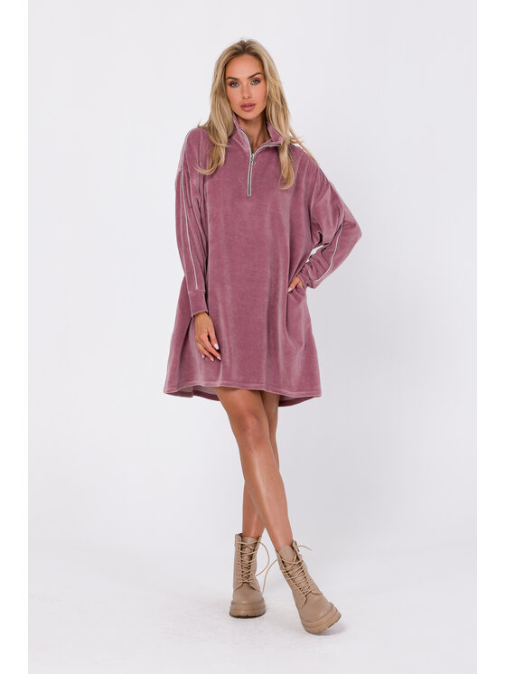 Made of Emotion Made of Emotion Sukienka codzienna M764 Różowy Modern Fit