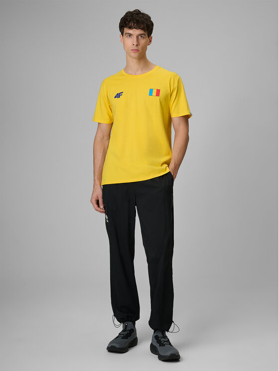 4F 4F T-Shirt TEAMWEAR Żółty Regular Fit