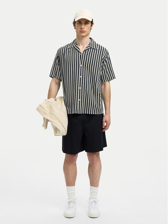 Selected Homme Selected Homme Koszula 16091381 Granatowy Relaxed Fit