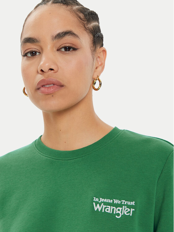 Wrangler Wrangler Світшот 112356509 Зелений Regular Fit