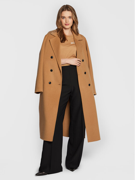 T-shirt C_Elogo_Motive 50479968 Beige Regular Fit