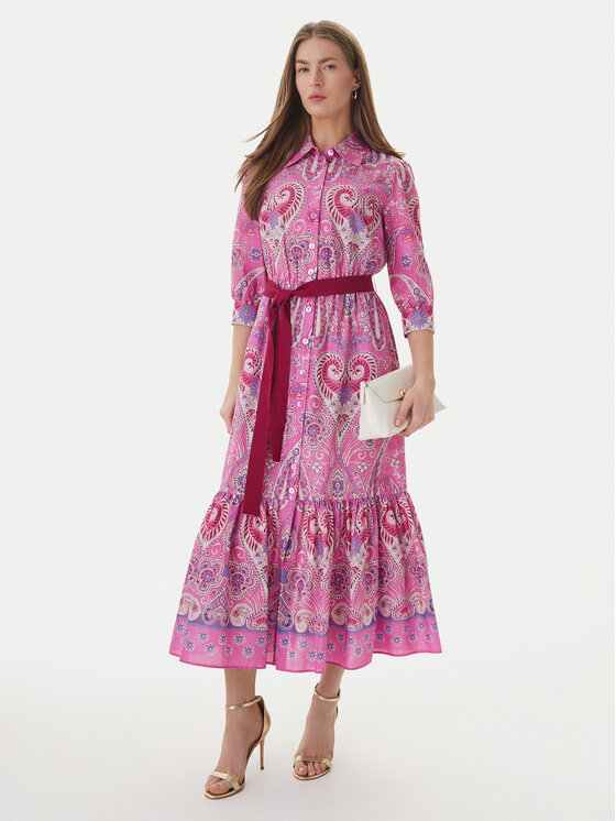Luisa Spagnoli Luisa Spagnoli Košilové šaty Pampa 543211 Růžová Regular Fit