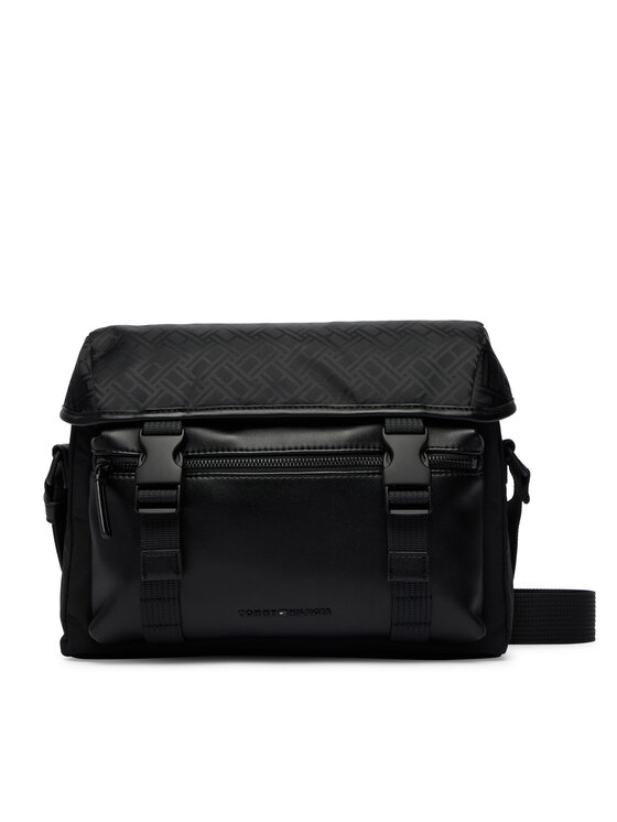 Tommy Hilfiger Tommy Hilfiger Borsellino Th Nylon Jacquard Satchel AM0AM14404 Nero