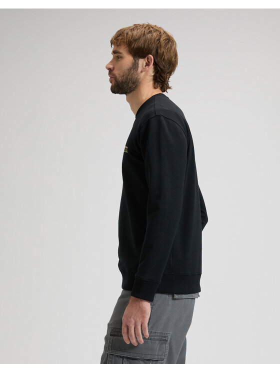 Lee Lee Bluza SMALL LOGO SWS Czarny Regular Fit