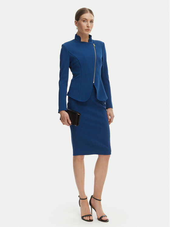 Rinascimento Rinascimento Puzdrová sukňa CFC0128651003 Modrá Slim Fit