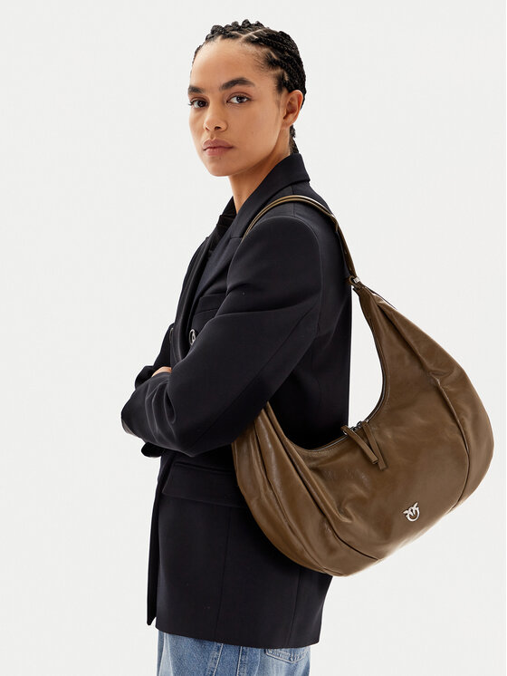 PINKO PINKO Käekott Slouchy Hobo Big PE 25 PLTT 104295 A26J Khakivärviline