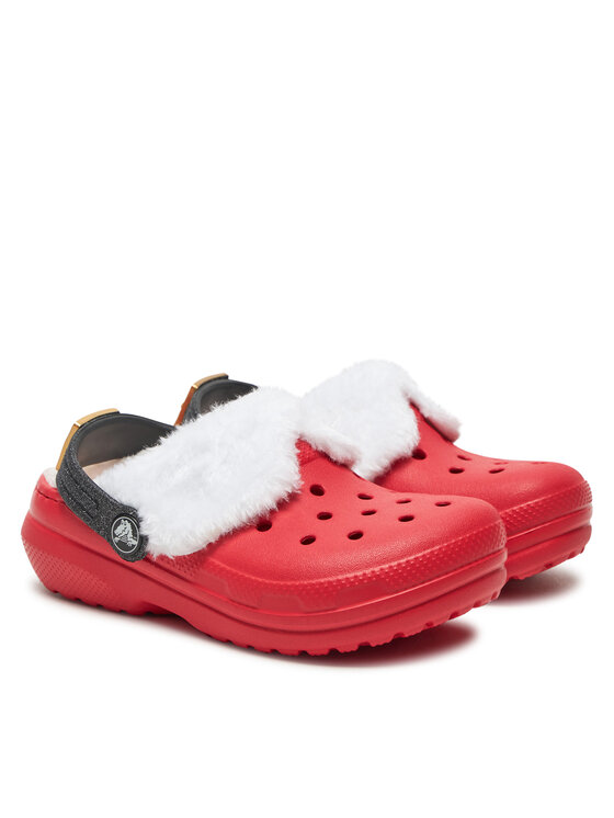 Crocs Crocs Şlapi Classic Lined Santa Clog K 210931 Roșu