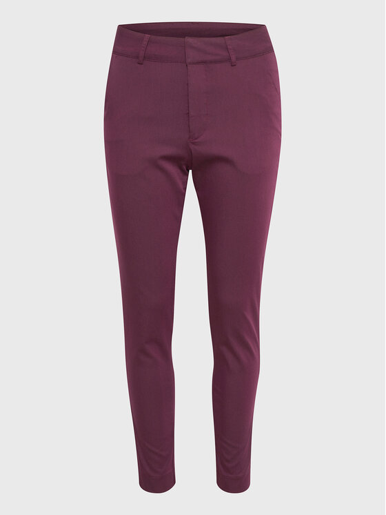 Kaffe Kaffe Stoffhose Lea 10505191 Dunkelrot Slim Fit