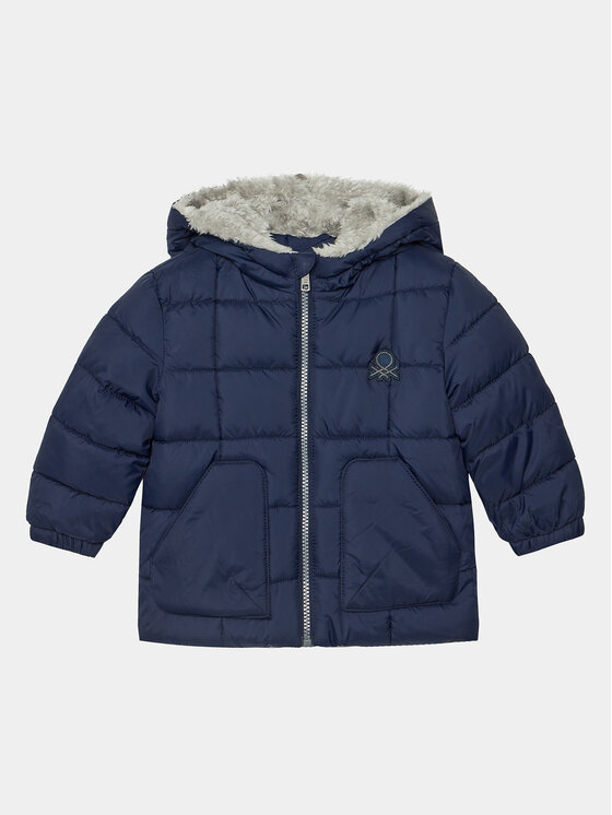 United Colors Of Benetton Geacă din puf 2WU0GN01R Bleumarin Regular Fit