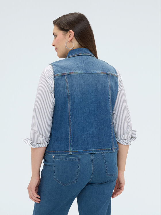 Fiorella Rubino Fiorella Rubino Gilet L403T000064N024 Blu Regular Fit