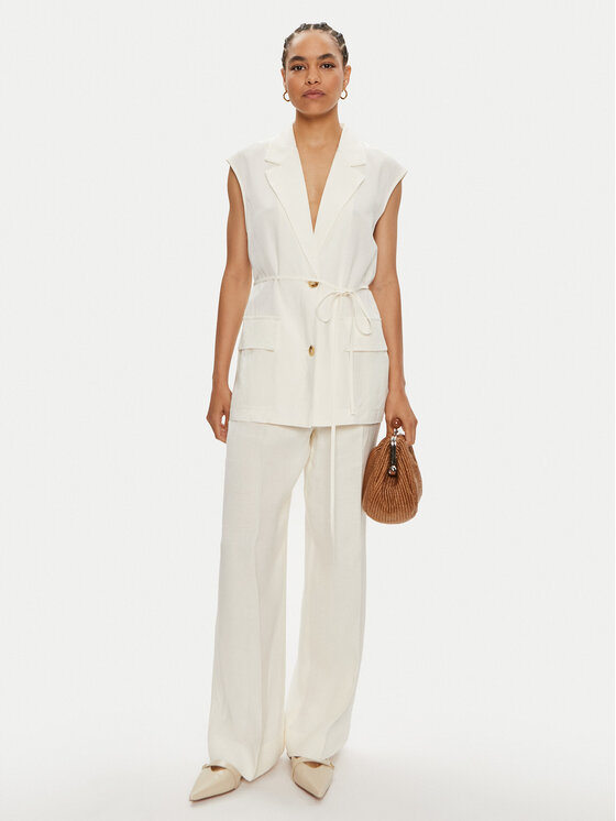 ViCOLO ViCOLO Mellény TB1545 Ekru Regular Fit