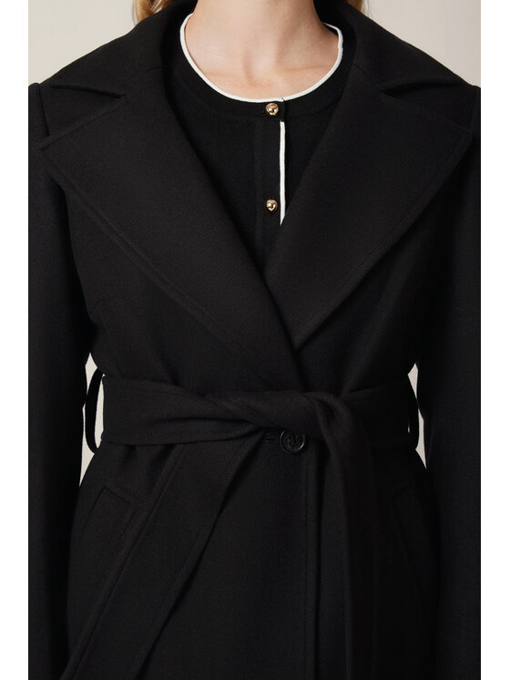 Lancerto Lancerto Płaszcz Velora PC073225000001 Czarny Regular Fit