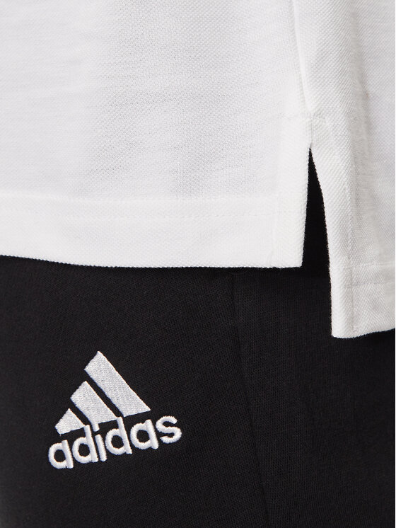adidas adidas Tricou polo Essentials Piqué Small Logo Polo Shirt IC9315 Alb Regular Fit