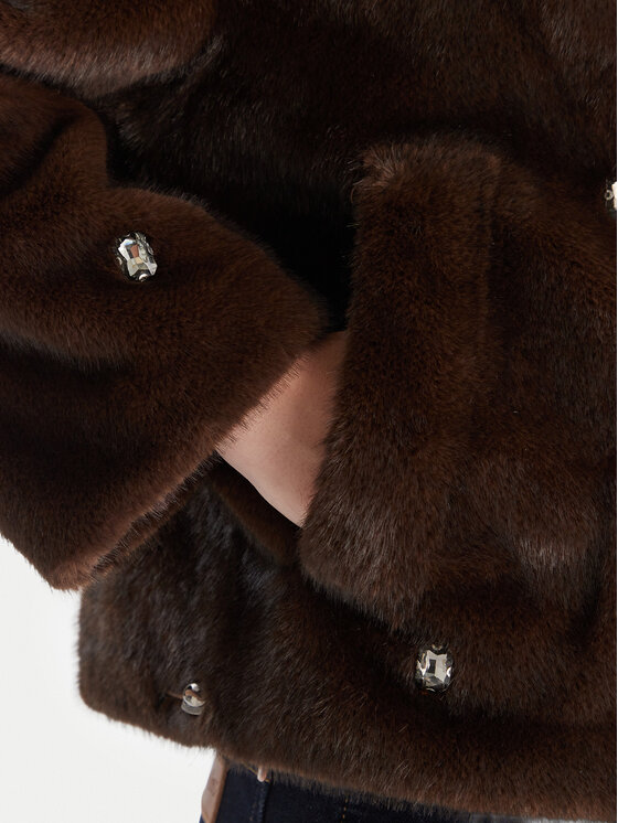 ViCOLO ViCOLO Кожено палто TF0047 Кафяв Regular Fit