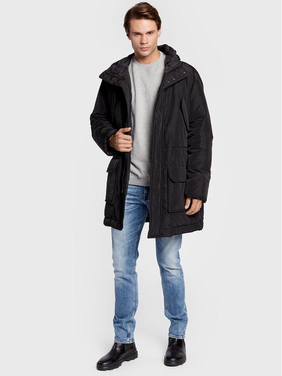 Trussardi Trussardi Žieminė striukė 52S00745 Juoda Regular Fit