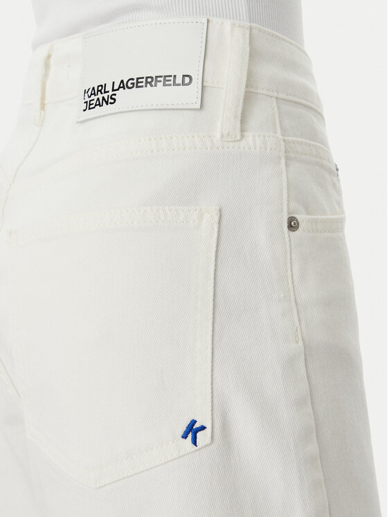 Karl Lagerfeld Jeans Karl Lagerfeld Jeans Jeans kratke hlače B2W10066 Bela Regular Fit
