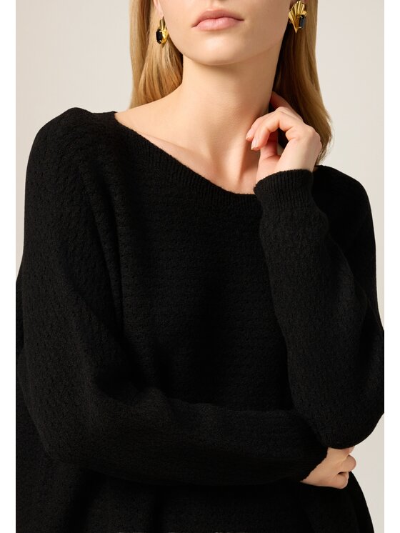 Oltre Oltre Cardigan M126E002126N033 Nero Regular Fit