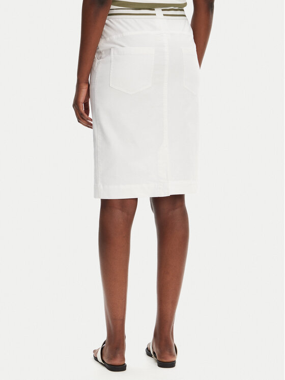 Olsen Olsen Fustă tip creion 16001367 Alb Slim Fit