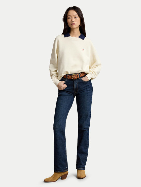 Polo Ralph Lauren Polo Ralph Lauren Džemperis 211B17785002 Kreminė Relaxed Fit