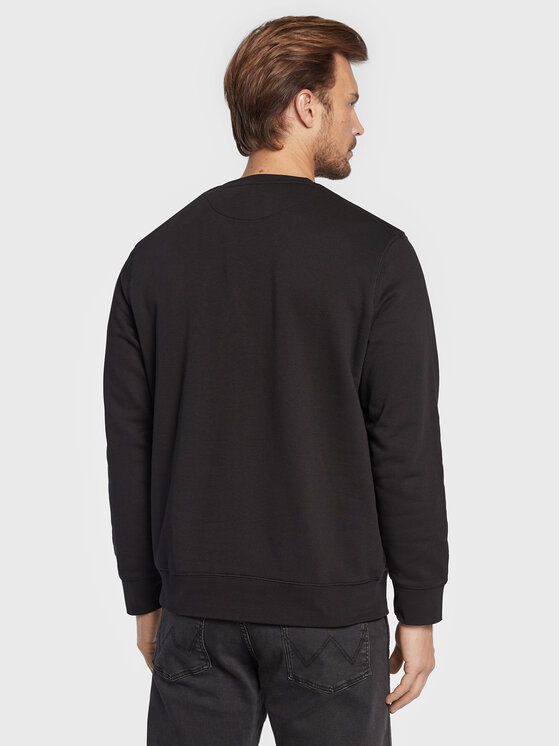 Wrangler Wrangler Bluza Sign Of Crew W661HA100 112320288 Czarny Regular Fit