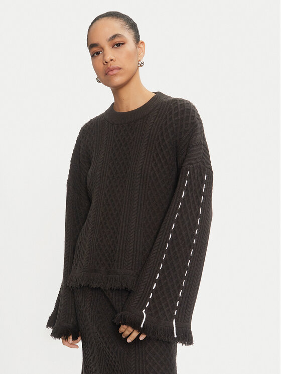 Karen by Simonsen Karen by Simonsen Pulover Rollana 10105196 Negru Loose Fit