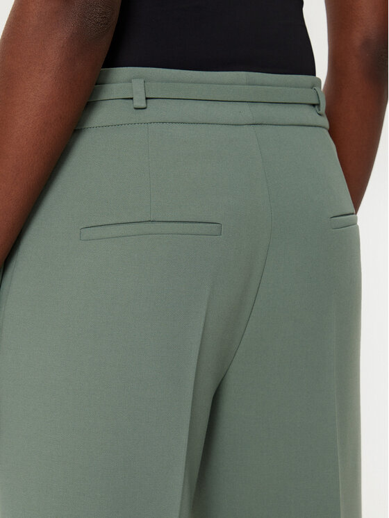 HUGO HUGO Palazzo nohavice Havinera 50530147 Zelená Regular Fit
