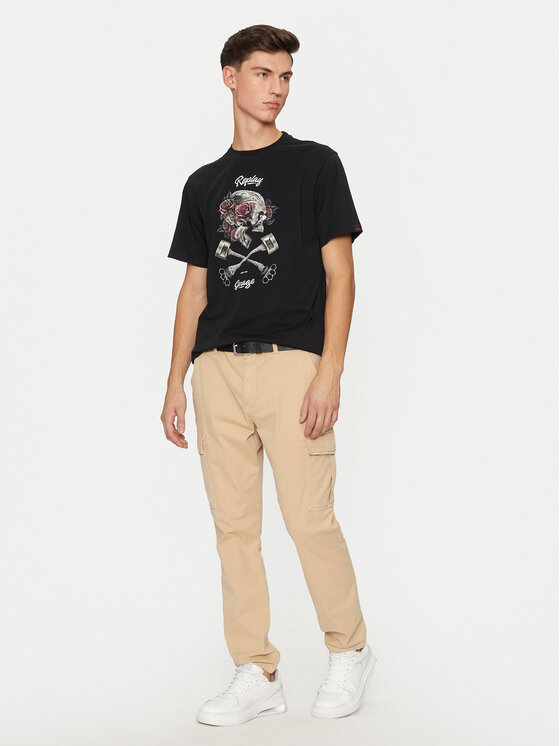 REPLAY REPLAY T-särk M6954 .000.23740P Must Regular Fit