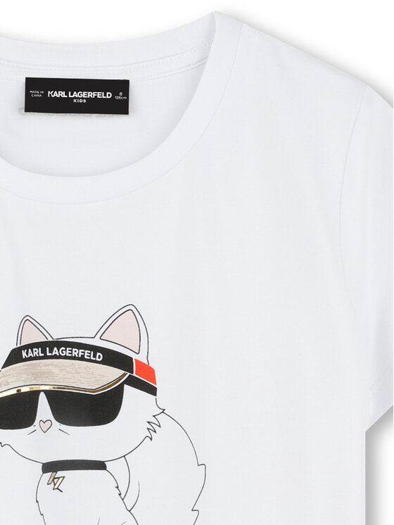 Karl Lagerfeld Kids Karl Lagerfeld Kids Tričko Z30492 D Biela Regular Fit