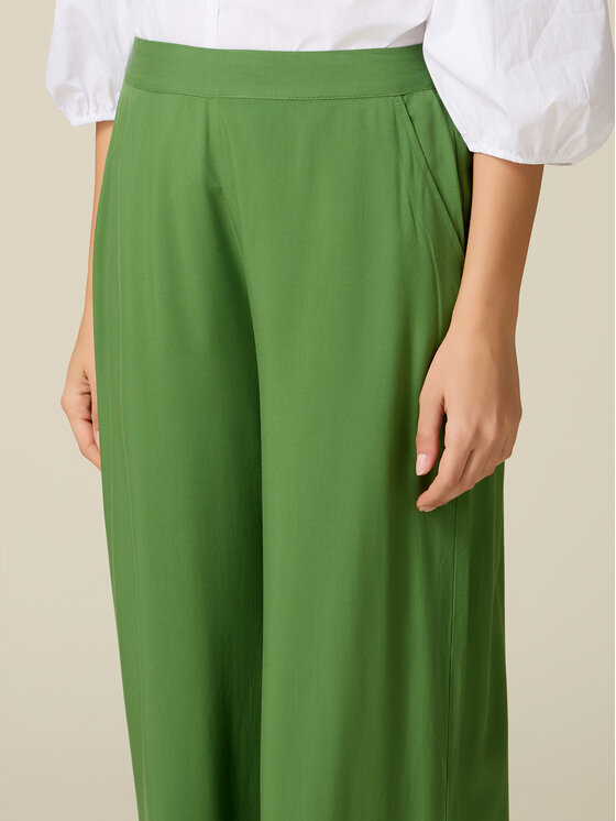 Oltre Oltre Pantaloni di tessuto P047J002533N005 Verde Regular Fit