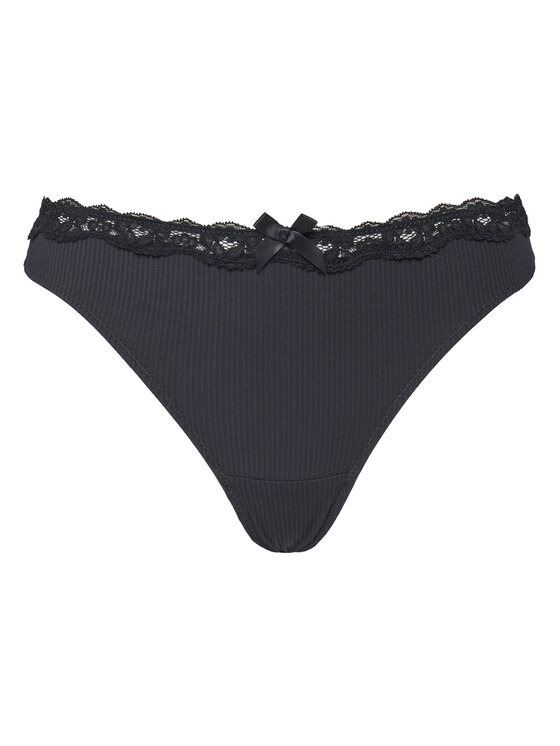 Hunkemöller Hunkemöller Stringové nohavičky Lola 202698 Čierna