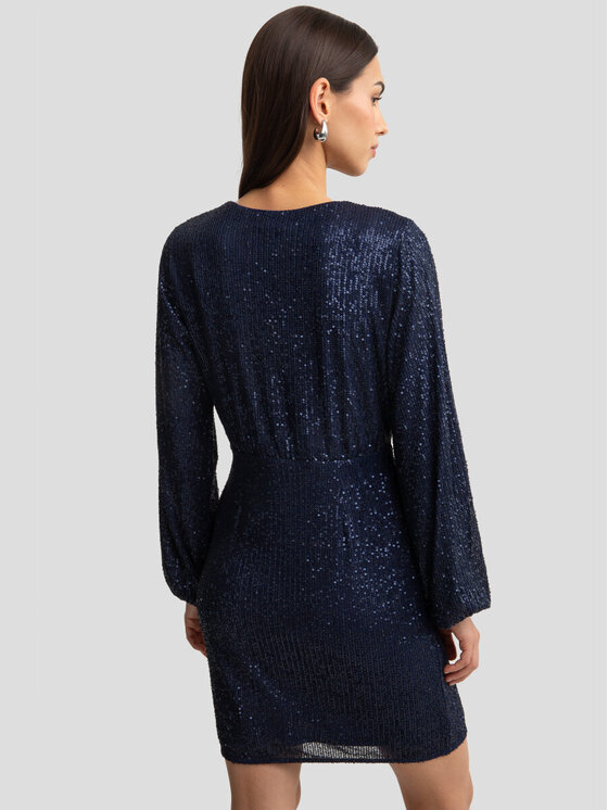BIG STAR BIG STAR Sukienka wieczorowa LORETA_403_340 Granatowy Basic Fit