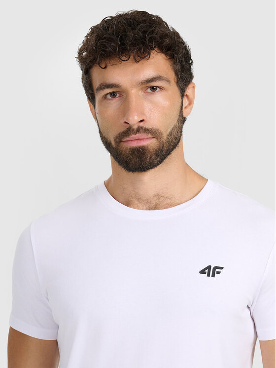 4F 4F T-Shirt NOS Biały Slim Fit