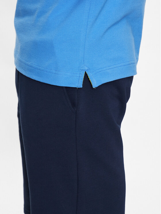 La Martina La Martina Polo majica VMP006 PK001 Modra Slim Fit