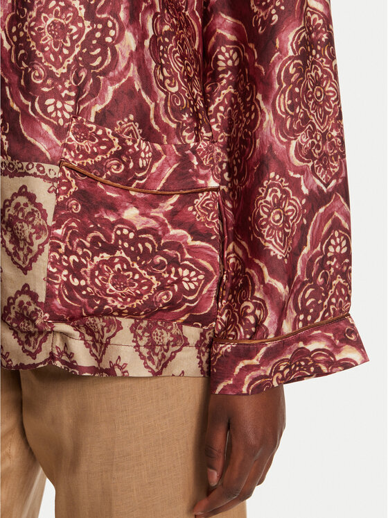 ViCOLO ViCOLO Koszula TD0378 Bordowy Relaxed Fit