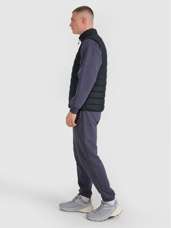 4F 4F Kamizelka MIDSHOP TEXTILE Czarny Regular Fit