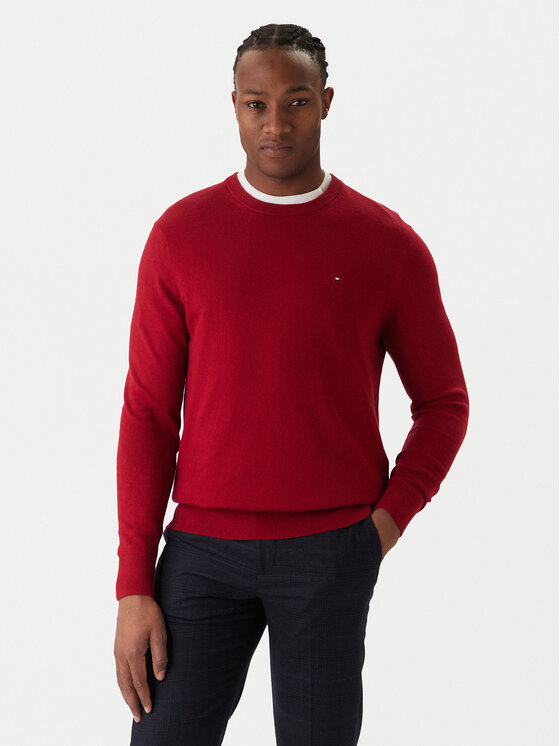 Tommy Hilfiger Tommy Hilfiger Pulover MW0MW28046 Roșu Regular Fit