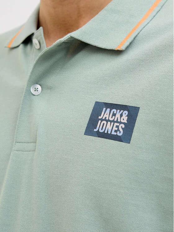 Jack&Jones Jack&Jones Polo Hudson 12269238 Zielony Regular Fit