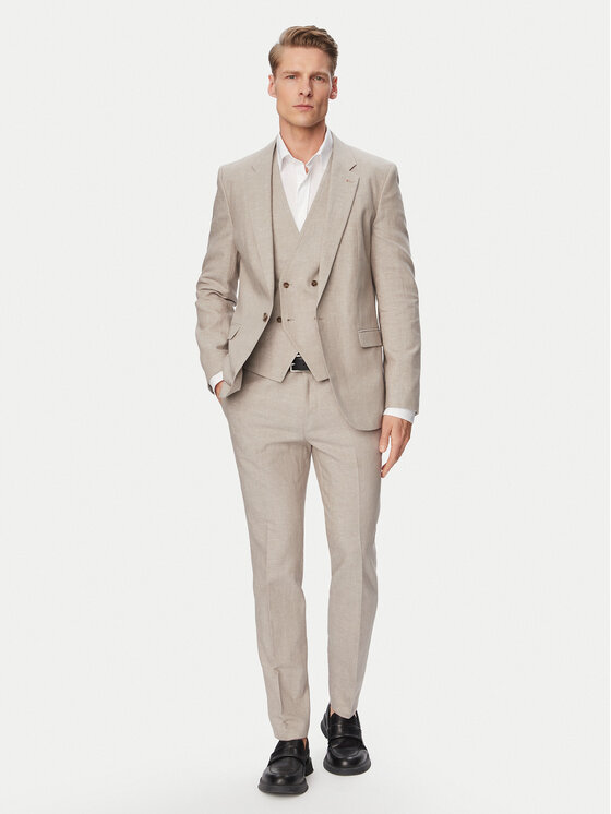 HUGO Costum Arti/Hesten242V1X 50559671 Bej Extra Slim Fit
