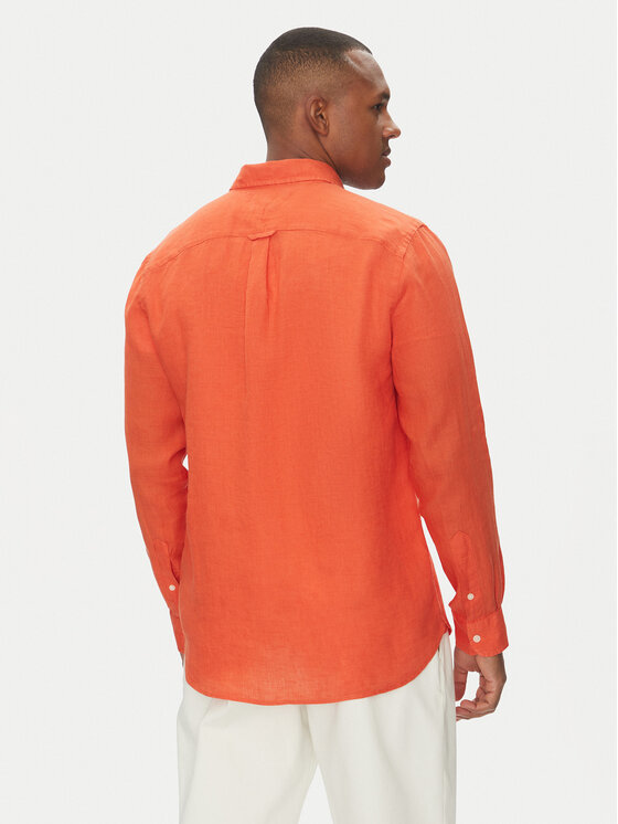 Tommy Hilfiger Tommy Hilfiger Košile MW0MW34602 Oranžová Regular Fit