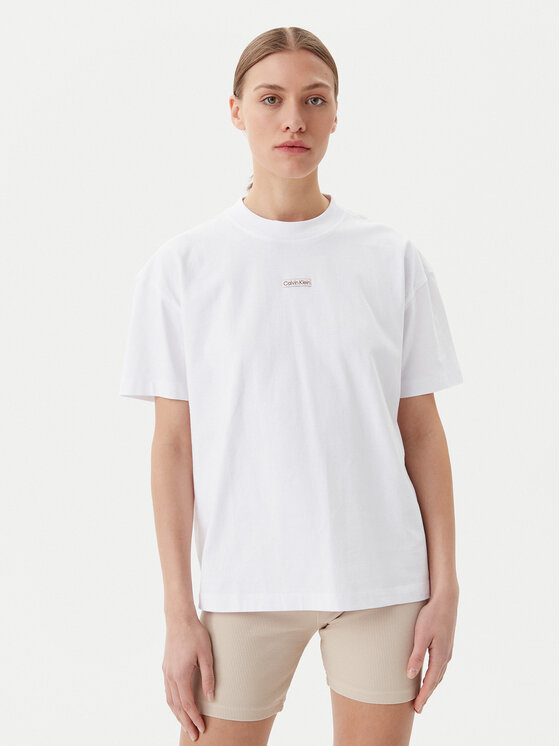 Calvin Klein Jeans Calvin Klein Jeans Póló Placed Institutional J20J225539 Fehér Relaxed Fit