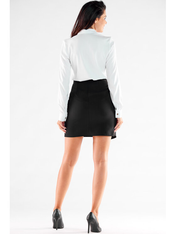 Awama Awama Spódnica A530 Czarny Basic Fit